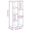 vidaXL B&uuml;cherregal Schwarz Eichen-Optik 50 x 25 x 102 cm
