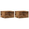 vidaXL Wand-Nachttische 2 Stk. Altholz-Optik 34x30x20 cm