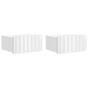 vidaXL Wandmontierter Nachttisch 2 pcs Hochglanz Wei&szlig; Holzwerkstoff