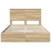 vidaXL Aufbewahrungsbett Sonoma-Eiche 140 x 200 cm Holzwerkstoff