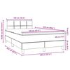 vidaXL Boxspringbett mit Matratze & LED Dunkelgrau 120x220 cm Samt