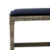 vidaXL 11-teiliges Garten-Ess-Set mit Kissen, grau, Polyrattan