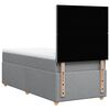 vidaXL Boxspringbett mit Matratze Hellgrau 90x190 cm Stoff