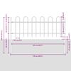 vidaXL Gartenzaun 9 pcs Wei&szlig; 15,3 x 0,8 m Pulverbeschichteter Stahl
