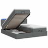 vidaXL Ottoman-Bett mit Matratze und LED Dunkelgrau 160 x 200 cm Stoff