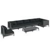 vidaXL 8-tlg. Garten-Lounge-Set mit Kissen Poly Rattan Dunkelgrau