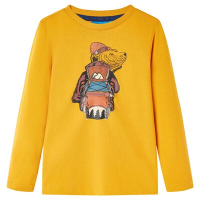 Kinder-Langarmshirt Ocker 116