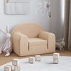 vidaXL Schlafsofa f&uuml;r Kinder Creme Weicher Pl&uuml;sch