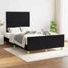 vidaXL Bettgestell ohne Matratze Schwarz 120x190 cm Stoff