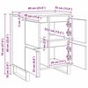 vidaXL Sideboard 3 pcs Altholz 60 x 35 x 70 cm