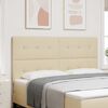 vidaXL LED Kopfteil mit LED-Lichtleisten Creme 180 cm Polyester