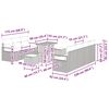 vidaXL Garten-Sofa-Set mit Kissen mit Kissen 10 pcs Schwarz und Creme