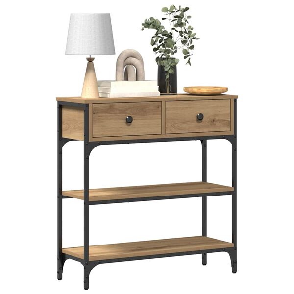 vidaXL Konsolentisch Artisan-Eiche 72,5 x 25 x 75 cm Holzwerkstoff