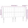 vidaXL Kopfteil mit Ohren Creme 163x23x118/128 cm Kunstleder