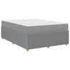 vidaXL Bettgestell mit Matratze Hellgrau 160 x 200 cm Stoff