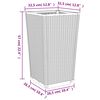 vidaXL Pflanzk&uuml;bel 4 Stk. Braun 32,5x32,5x57 cm PP
