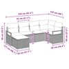 vidaXL Garten-Sofa-Set mit Kissen mit Speicher 6 pcs Braun und Creme