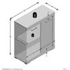FMD Kommode mit 2 T&uuml;ren 80x34,9x89,9 cm Grau und Artisan-Eiche