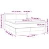 vidaXL Boxspringbett mit Matratze Dunkelblau 140x200 cm Samt