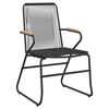 vidaXL 5-tlg. Garten-Essgruppe Schwarz PVC Rattan
