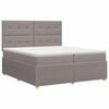 vidaXL Boxspringbett mit Matratze Taupe 140 x 200 cm Stoff