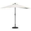 vidaXL Garten-Sonnenschirm Sand 294 x 150 x 224 cm Polyester und Stahl