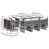 vidaXL 11-tlg. Garten-Essgruppe mit Kissen Beigemischung Poly Rattan