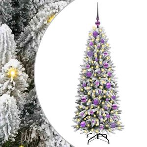 vidaXL Künstlicher Weihnachtsbaum mit 150 LEDs mit Ständer Weiß 120 cm