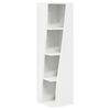 vidaXL Eckschrank Hochglanz Wei&szlig; 27,5x27x102cm Holzwerkstoff