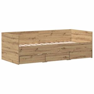 vidaXL Tagesbett mit Kopfteil Artisan-Eiche 90 x 190 cm Holzwerkstoff