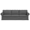 vidaXL Sofa 210cm Dunkelgrau Metall