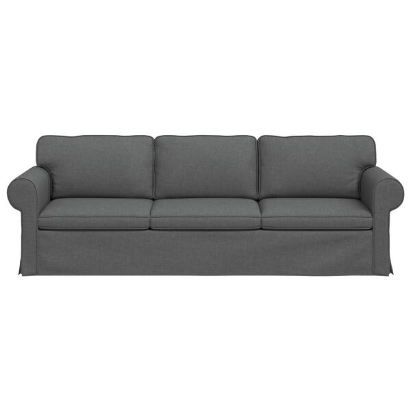 vidaXL Sofa 210cm Dunkelgrau Metall