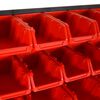 vidaXL 26-tlg Stapelboxen-Wandregal Rot & Schwarz 77x39cm Polypropylen