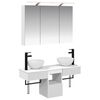 vidaXL Badezimmerschrank-Set 4 stk. Wei&szlig; Holzwerkstoff