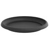 vidaXL Runde Blumenplatte 24 pcs Schwarz &Oslash; 21,5 x 2,5 cm Kunststoff