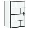 vidaXL Bad-Duschschirm Schwarz und Transparent 80 x 68 x 128 cm