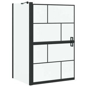 vidaXL Bad-Duschschirm Schwarz und Transparent 80 x 68 x 128 cm