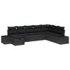 vidaXL Gartensofa-set 8 stk. Schwarz Poly-Rattan