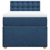 vidaXL Boxspringbett mit Matratze Blau 90x190 cm Stoff
