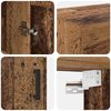 vidaXL Wandschrank Altholz 69,5 x 34 x 90 cm Holzwerkstoff