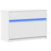 vidaXL TV-Schrank mit LED-Beleuchtung Wei&szlig; 91x34x61 cm Holzwerkstoff