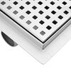 vidaXL Punkt Duschablauf Silber 20 x 20 cm Edelstahl 304