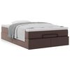 vidaXL Ottoman-Bett mit Matratze Braun 120x200 cm Kunstleder