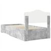 vidaXL Bettrahmen mit Kopfteil Beton Grau 90 x 190 cm Holzwerkstoff