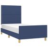 vidaXL Bettgestell ohne Matratze Blau 90x190 cm Stoff