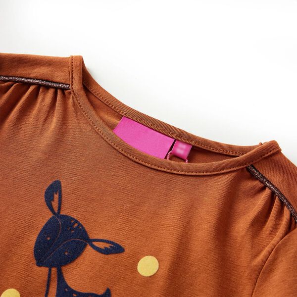 Kinder-Langarmshirt Cognac 104