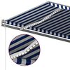 vidaXL Markise Manuell Einziehbar mit LED 500x350 cm Blau und Wei&szlig;