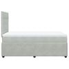 vidaXL Boxspringbett mit Matratze Hellgrau 120x200 cm Samt