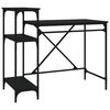 vidaXL Schreibtisch mit Regal Schwarz 105x50x90cm Holzwerkstoff Eisen