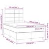 vidaXL Boxspringbett mit Matratze & LED Dunkelblau 120x200 cm Samt